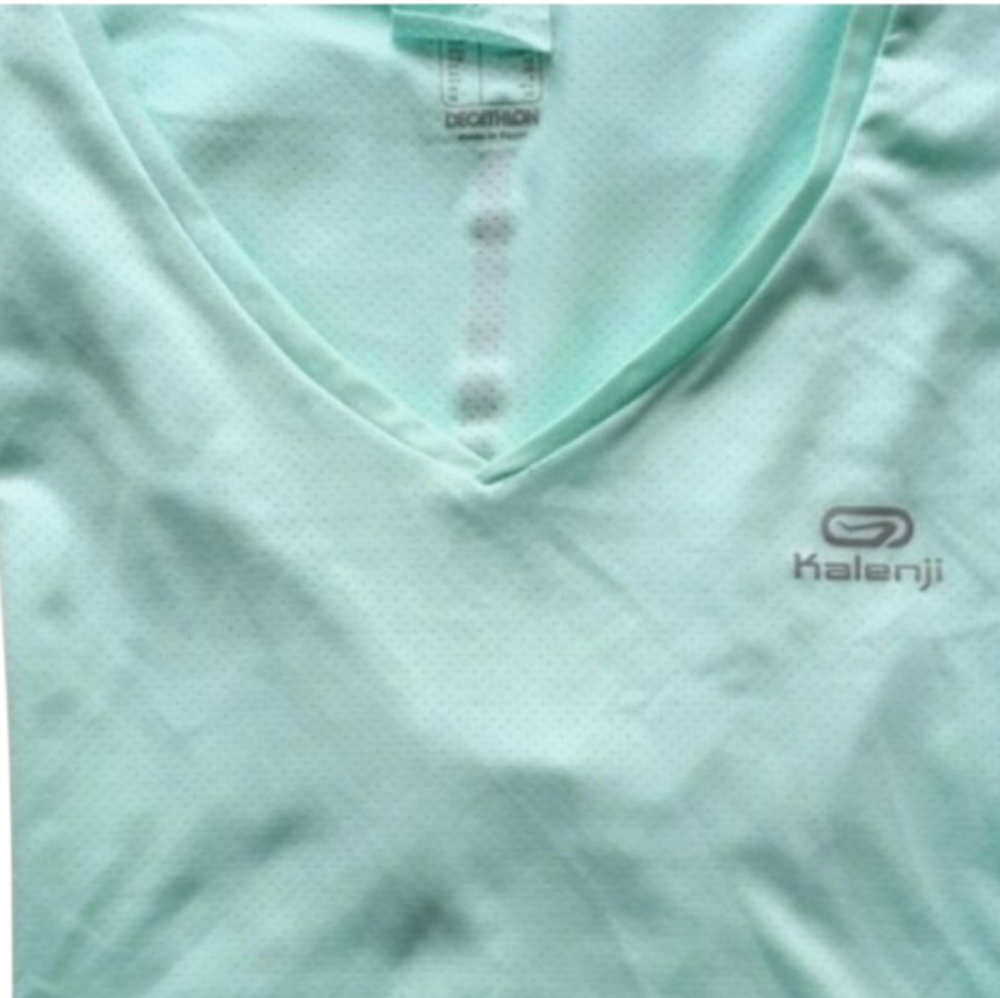 💫DECHATLON Kalenji Women's short-sleeved breathable T-shirt in Light Green